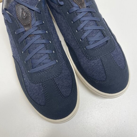 OluKai Puliki Drop-In Heel Casual Cotton Shoes Men’s Size 11.5 Indigo Suede - Picture 9 of 12